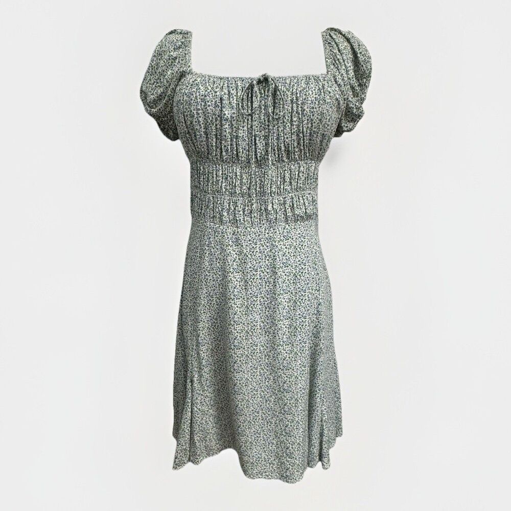 Lani The Label Floral Women's Smocked Puff Sleeve Dress M